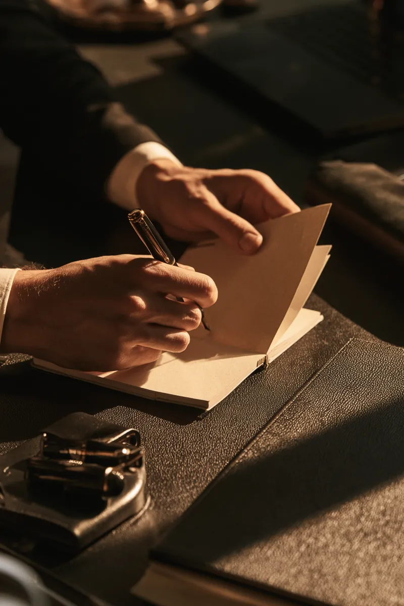 Flipping through a tabbed notebook of loan terms